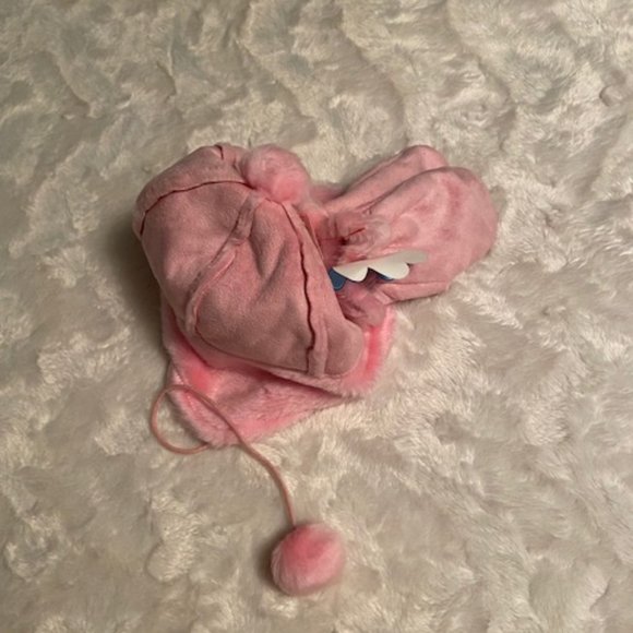 Smart Kids Pink Hat and Mitts Set Faux Suede Girls Size 7-14 NWT - Picture 5 of 8